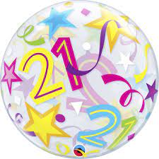   Balon Bubble "21 Urodziny"  22''