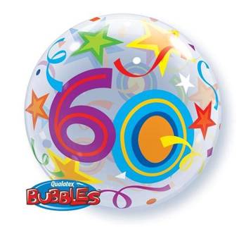   Balon Bubble Deco "60 Urodziny" 22''