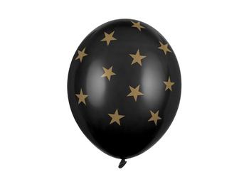  Balony 30cm, Gwiazdki, Pastel Black