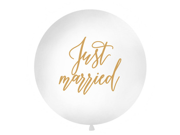 Balon 1 m, Just married, biały