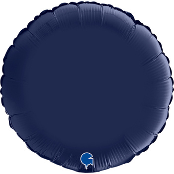 Balon Grabo 18'' Okrągły Satin Blue Navy (ciemny granat)