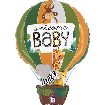 Balon Grabo 30'' Jungle Animals Welcome Baby