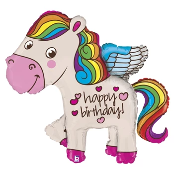 Balon Grabo Rainbow Birthday Pony 45'' - 114 cm