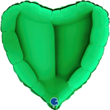 Balon Grabo Serce Zielone 18'' - 46 cm