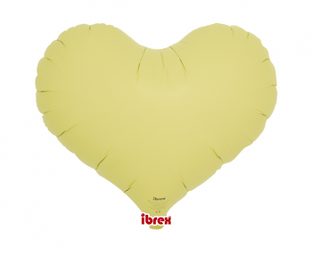 Balon Ibrex serce Jelly 14", Pastelowy żółty