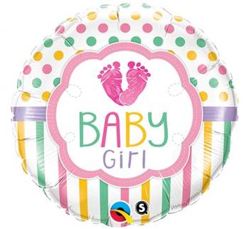 Balon foliowy 18" - "Baby Girl (Feet)"