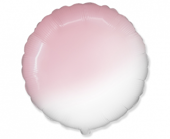 Balon foliowy 18" FX - Okrągły (gradient biało-różowy)