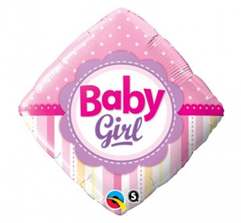 Balon foliowy 18" QL SQR "Baby Girl"