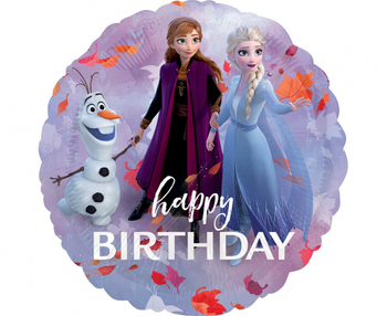 Balon foliowy 18 cali/43 cm Frozen 2 "Happy Birthday"