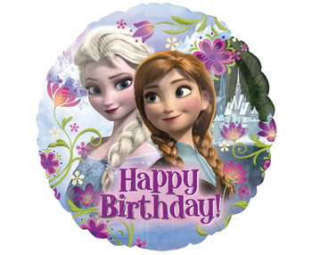 Balon foliowy 18 cali/43 cm Frozen "Happy Birthday"