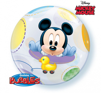 Balon foliowy 22" QL Bubble Poj. "Baby Mickey"