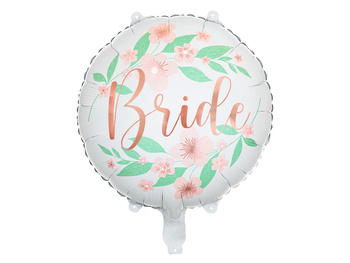 Balon foliowy Bride kwiaty 45cm, biały