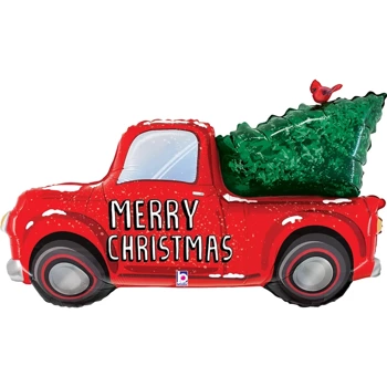 Balon foliowy Christmas Truck 41" - 104 cm