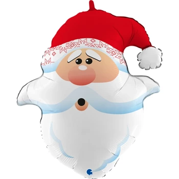 Balon foliowy Curious Santa Head 26" - 66 cm!