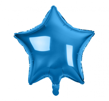 Balon foliowy "Gwiazda", niebieska, 19"