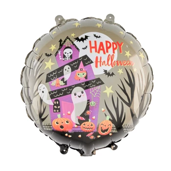 Balon foliowy Happy Halloween dom grozy 45cm