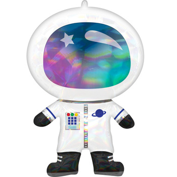 Balon foliowy Holographic Iridescent Astronaut, 50 cm x 76 cm