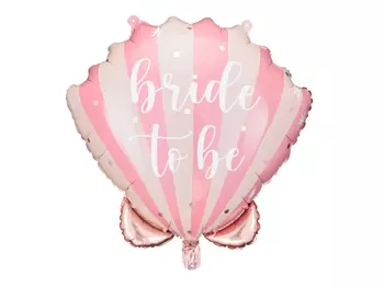 Balon foliowy Muszelka Bride to be, 52x50 cm, mix