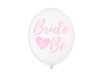 Balony 30cm, Bride to be, Crystal Clear