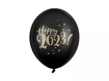 Balony 30cm, Happy 2023!, Pastel Black