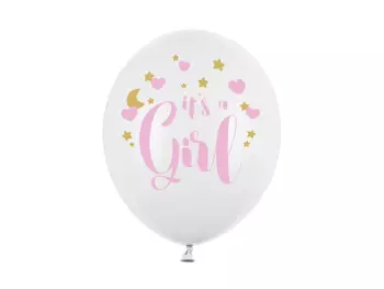 Balony 30cm, It's a Girl, P. Pure White