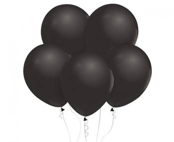 Balony Beauty&Charm, metaliki czarne 12"/ 10 szt.