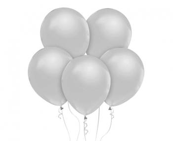 Balony Beauty&Charm, metaliki srebrne 12"/ 50 szt.