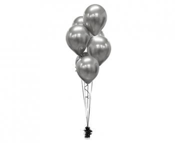 Balony Beauty&Charm, platynowe grafitowe 12"/ 7 szt.