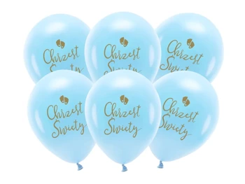 Balony Eco 33 cm, Chrzest Święty, błękit