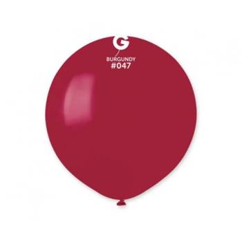 Balony G150 pastel 19" - bordowy 47/ 1 szt 