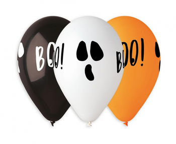 Balony Premium Hel BOO, 13"/ 5 szt.