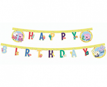 Banner Peppa Pig - Happy Birthday, 230 cm