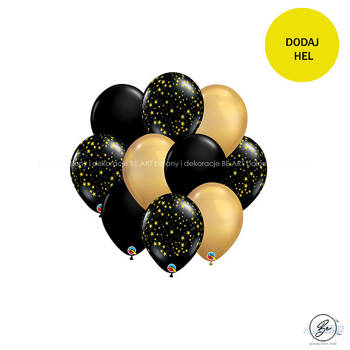 Bukiet balonowy Classic Gold & Black 10 szt