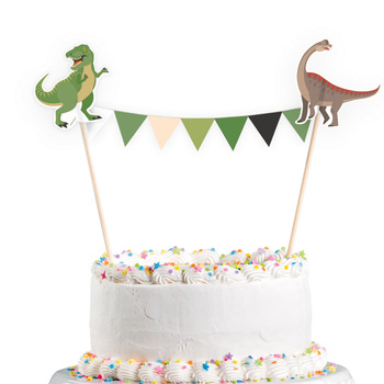 Dekoracja do ciast Pennant Banner Happy Dinosaur 15 x 20 cm