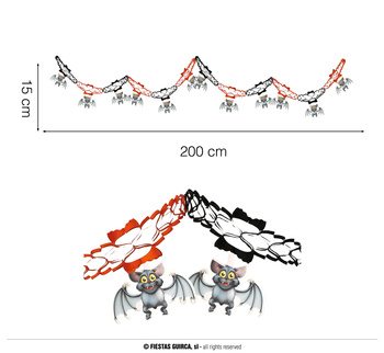 Girlanda nietoperze na Halloween, 2m