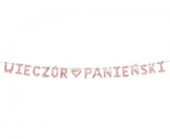 Girlanda papierowa "WIECZÓR PANIEŃSKI", różowa, 2,1 m.