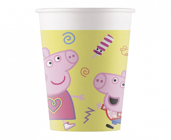 Kubeczki papierowe, Peppa Pig, 200ml, 8 szt. Plastic Free