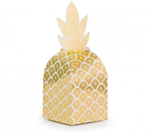 Pudełeczko na słodycze "Tropikalny ananas", 8 szt., rozm.2,75 x 2,75 x 6,9"