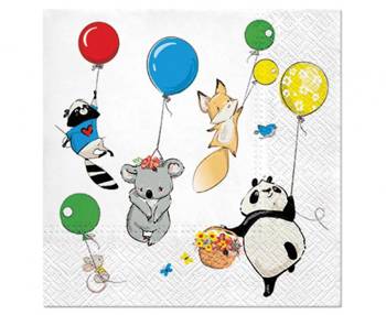 Serwetki papierowe PAW Animals Party 33x33 cm / 20 szt.