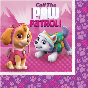 Serwetki papierowe Pink Paw Patrol 33 x 33 cm, 20 szt 