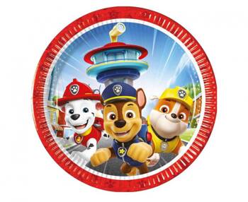 Talerzyki pap. Paw Patrol Rescue Heroes, next generation, 20 cm, 8 szt. (plastic-free) (papier FSC)