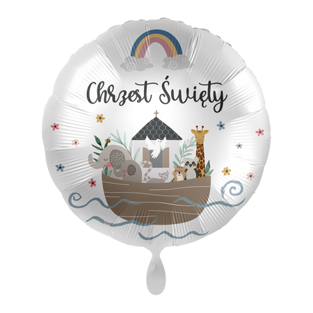 Balon foliowy 18" Baptize ark - Chrzest Święty 