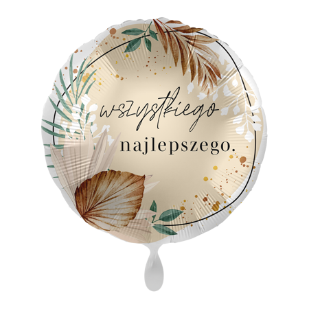 Balon foliowy 18" - Boho Wszystkiego najlepszego 