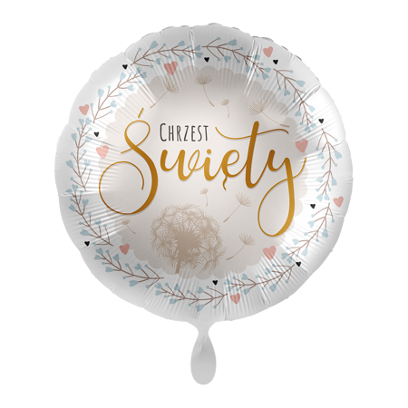 Balon foliowy 18" Christening Wishes - Chrzest Święty 