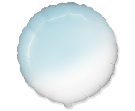 Balon foliowy 18" FX - Okrągły (gradient biało-błękitny)