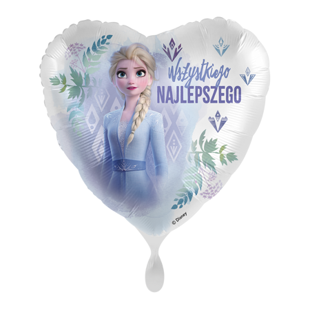 Balon foliowy 18" - Frozen Elsa "Wszystkiego najlepszego"