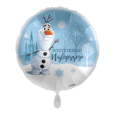 Balon foliowy 18" - Frozen Olaf Wszystkiego najlepszego 