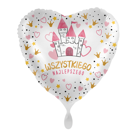 Balon foliowy 18" Magical Princess Birthday - Wszystkiego Najlepszego