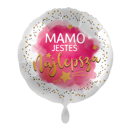 Balon foliowy 18" Mamo jesteś najlepsza - Mom you're the best