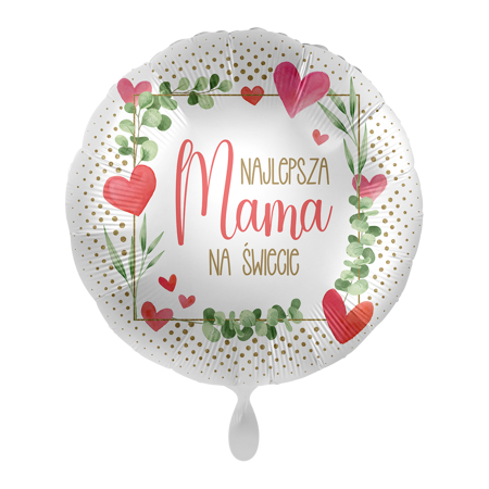 Balon foliowy 18" Najlepsza Mama na Świecie - Happy Mother's Day